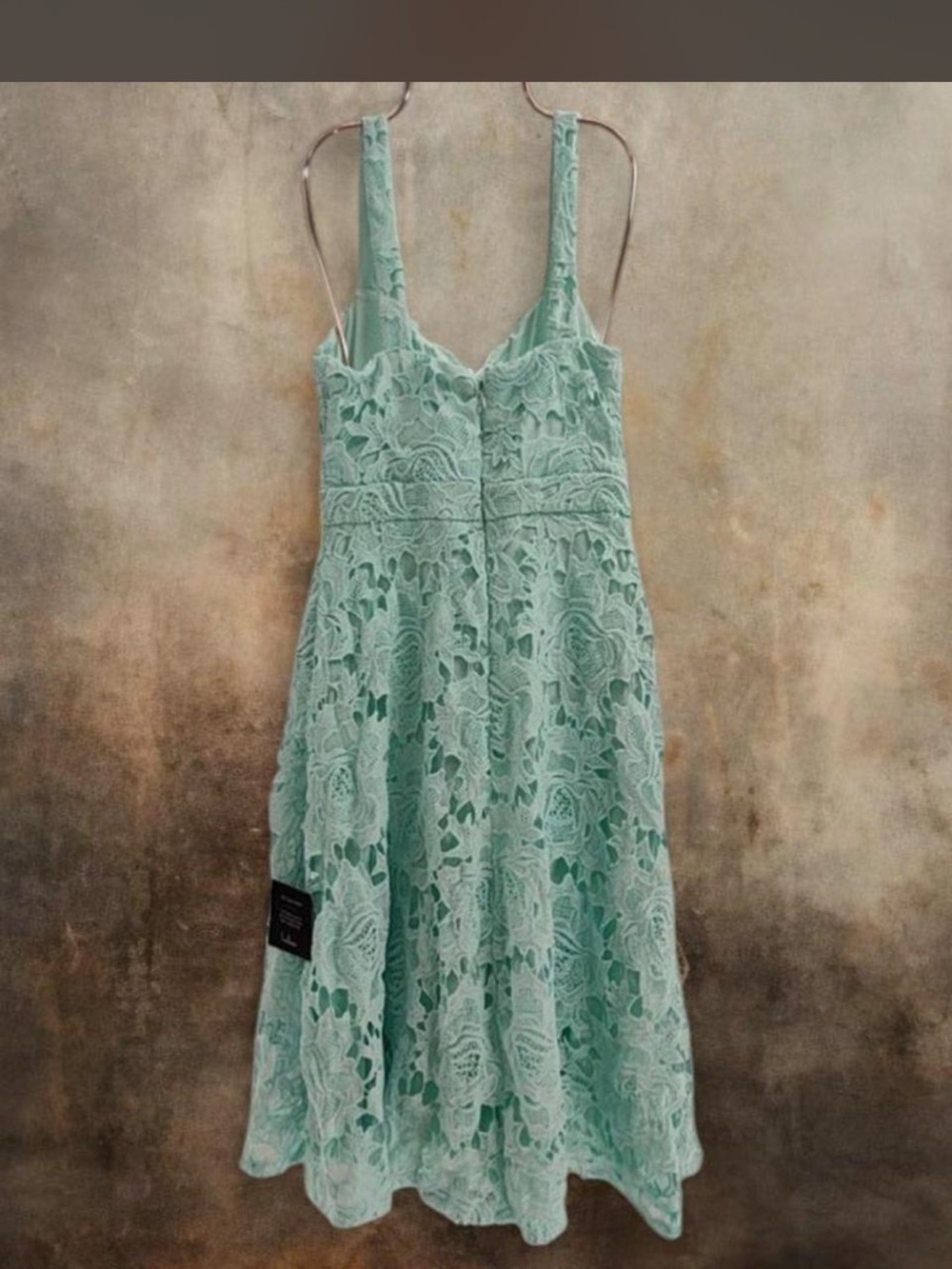 Lulus Divine Beauty Mint Blue Lace Midi Dress With Pockets - Picture 6 of 6